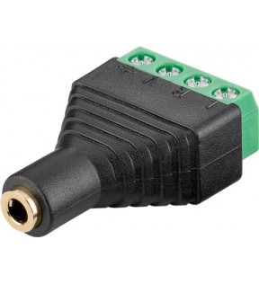 Terminal Block 4-pin - 3.5 mm female (4-pin, stereo) - screw fixing