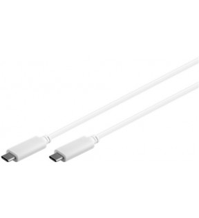 USB-C ™ 3.1 generation 1 kabel, hvid, 0,5 m - USB-C ™ han - USB-C ™ han