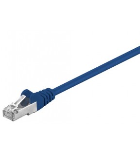 CAT 5e patchcable, SF / UTP, blå, 1 m - CCA
