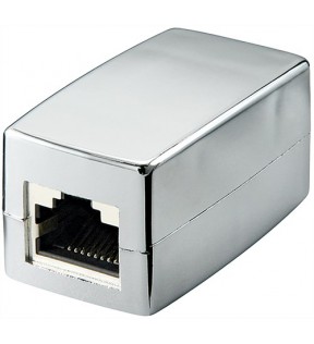 RJ45 crossover modular coupler, CAT 5e, CAT 5e, silver - 2x RJ45 female (8P8C)
