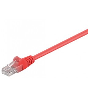 CAT 5e patch cable, U/UTP, red, 2 m - CCA copper mixture
