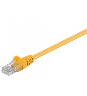 CAT 5e patch cable, U/UTP, yellow, 7.5 m - CCA copper mixture