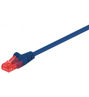 CAT 6 patch cable, U/UTP, blue, 20 m - CCA material