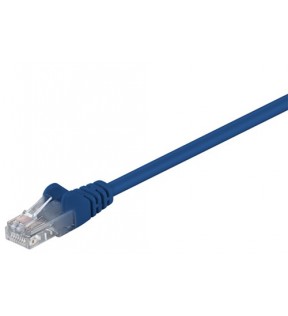 CAT 5e patchkabel, U / UTP, blå, 0,25 m - CCA kobberblanding
