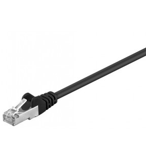 CAT 5e patchcable, SF / UTP, sort, 2 m - CCA