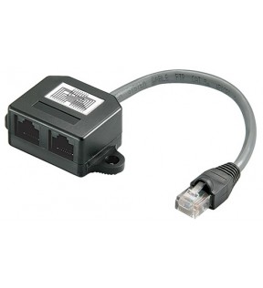 Cable splitter (Y-adapter), black - pinout 1:1