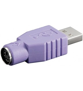 USB-adapter, violet - USB-han (type A) - Mini-DIN 6 hun (PS / 2)