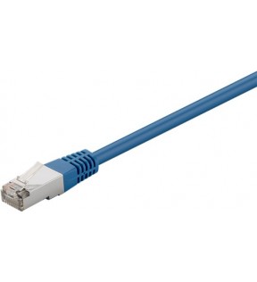 CAT 5e patchcable, F / UTP, blå, 1 m - uden låsebeskyttelse, CCA