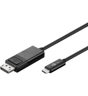 USB-C™- DisplayPort adapter cable (4k 60 Hz), 1.20 m, black, 1.2 m - USB-C™ male - DisplayPort male
