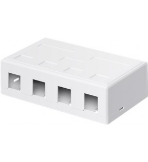 Keystone empty housing 4 port - with easy snap-in assembly