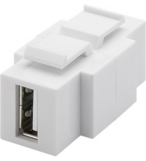 KeyStone USB module, can be installed on both sides - 16.9 mm width, USB 2.0 female (type A)