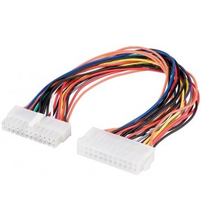 24-pin ATX / eATX strømforlængerkabel til pc-bundkort, 0,3 m - ATX 2.2 han (24 pin) - ATX 2.2 hun (24 pin)