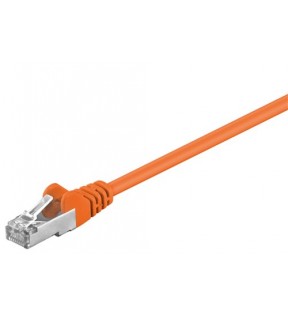 CAT 5e patchcable, F/UTP, orange, 0.5 m - CCA material mixture