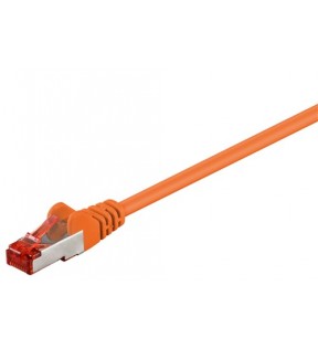 CAT 6 patch cable S/FTP (PiMF), orange, 5 m - LSZH halogen-free, CU