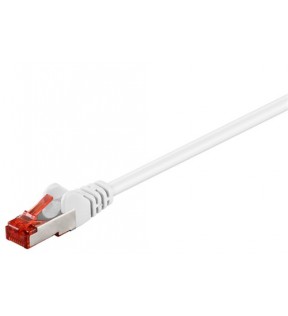CAT 6 patchkabel S / FTP (PiMF), hvid, 0,5 m - LSZH halogenfri, CU
