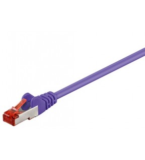 CAT 6 patch cable S/FTP (PiMF), violet, 3 m - LSZH halogen-free, CU