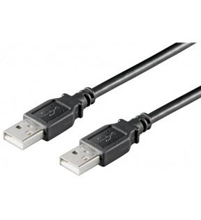 USB 2.0 Hi-Speed kabel 5 m, sort, 5 m - USB 2.0 han (type A) - USB 2.0 han (type A)