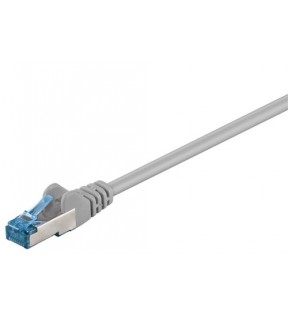 CAT 6A patch cable, S/FTP (PiMF), grey, 0.5 m - LSZH halogen-free, CU material