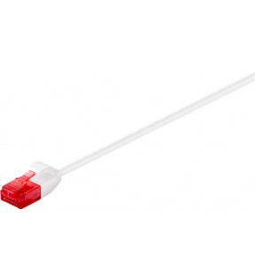 CAT 6 slim patch cable U/UTP,white, 0.5 m - CU