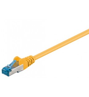 CAT 6A patchkabel, S / FTP (PiMF), gul, 2 m - LSZH halogenfrit, CU-materiale