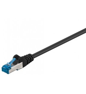 CAT 6A patch cable, S/FTP (PiMF), black, 5 m - LSZH halogen-free, CU material