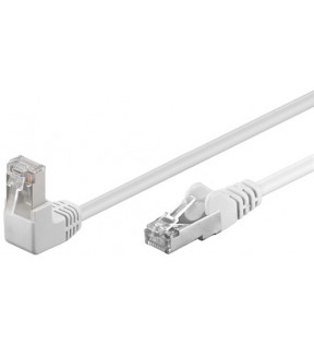 CAT 5e patchcable 1x 90°angled, F/UTP, white, 10 m - CCA
