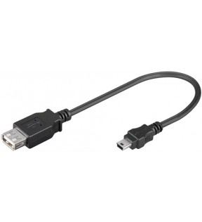 USB 2.0 Hi-Speed Adapter 0.2 m - USB 2.0 female (type A) - USB 2.0 mini male (type B, 5-pin)