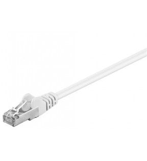 CAT 5e patchcable, SF/UTP, white, 0.25 m - CCA
