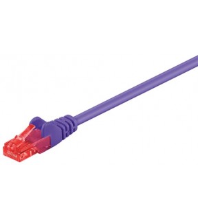 CAT 6 patch kabel, U / UTP, violet, 10 m - CCA materiale