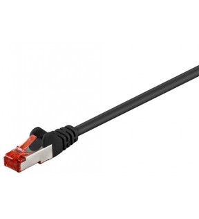 CAT 6 patch cable S/FTP (PiMF), black, 0.25 m - CCA