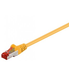CAT 6 patch cable S/FTP (PiMF), yellow, 1 m - CCA