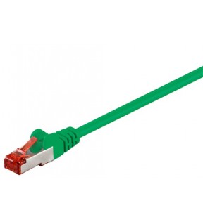 CAT 6 patch cable S/FTP (PiMF), green, 1 m - CCA