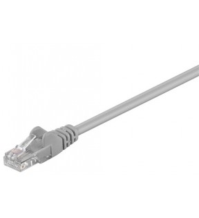 CAT 5e patch cable, U/UTP, grey, 1.5 m - CCA copper mixture