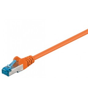 CAT 6A patch cable, S/FTP (PiMF), orange, 1.5 m - LSZH halogen-free, CU material