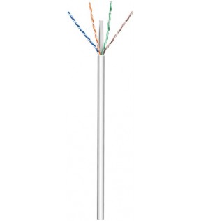 CAT 6 netværkskabel, U / UTP, grå, 305 m - CCA kobberblanding til SOHO applikationer, AWG 23/1 (solid), PVC