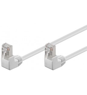 CAT 5e patchcable 2x 90°angled, F/UTP, white, 0.5 m - CCA