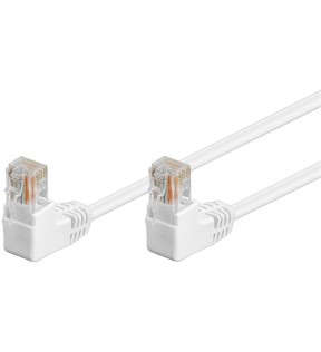 CAT 5e patchcable 2x 90°angled, U/UTP, white, 5 m - CCA