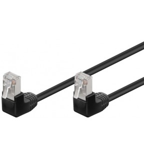CAT 5e patchcable 2x 90°angled, F/UTP, black, 2 m - CCA