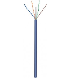 CAT 6a netværkskabel, U / UTP, blå, 50 m - CU, AWG 23/1 (solid), LSZH