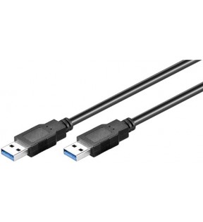 USB 3.0 SuperSpeed-kabel, sort, 5 m - USB 3.0 han (type A) - USB 3.0 han (type A)