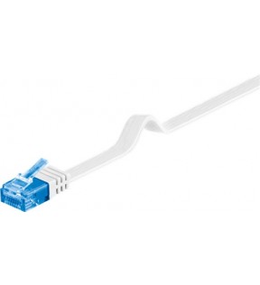 CAT 6A flat-patch cable U/UTP, white, 0.5 m - copper