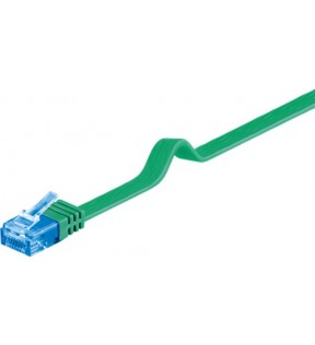 CAT 6A flat-patch cable U/UTP, green, 1 m - copper