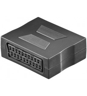 Goobay Scart adapter, 1 pc. in polybag, black, Dust protection Bag - Scart female (21-pin) > Scart female (21-pin)