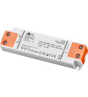 Goobay Constant Current LED Driver  / 30 W, 30 W, Standing Box - dimmable, 24 V DC for LEDs up to 30 W total loadDC curr