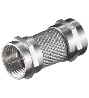 Goobay F-connector: F male > F male, zinc, Dust protection Bag - zinc