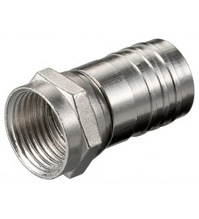 Goobay Crimp F-stikforbindelse 8,0 mm, støvbeskyttelsespose - kobber-nikkel