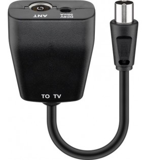 Goobay DC-power inverter incl. power supply, black, Paperbox with Label - for connection of active DVB-T AntennaDC power