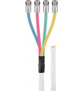 Goobay 80 dB Quattro coax-antennekabelsæt, 2x afskærmet, CCS, 10 m, 10 m, Støvbeskyttelsespose - 2 CCS-kabel til Quat