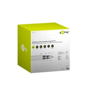 Goobay 120 dB coaxial antenna cable, 4x shielded, CCS, white, 305 m, Pull-out-Box - for highest standards of digital SAT