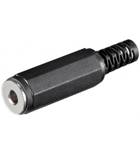 Goobay Jack - 3.5 mm - stereo, 3.5 mm female (3-pin, stereo), Dust protection Bag - plastic version with cable protector